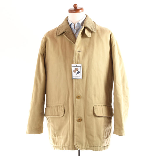 Waterville Canvas Jacket With Tweed Trim Size 52 - Tan