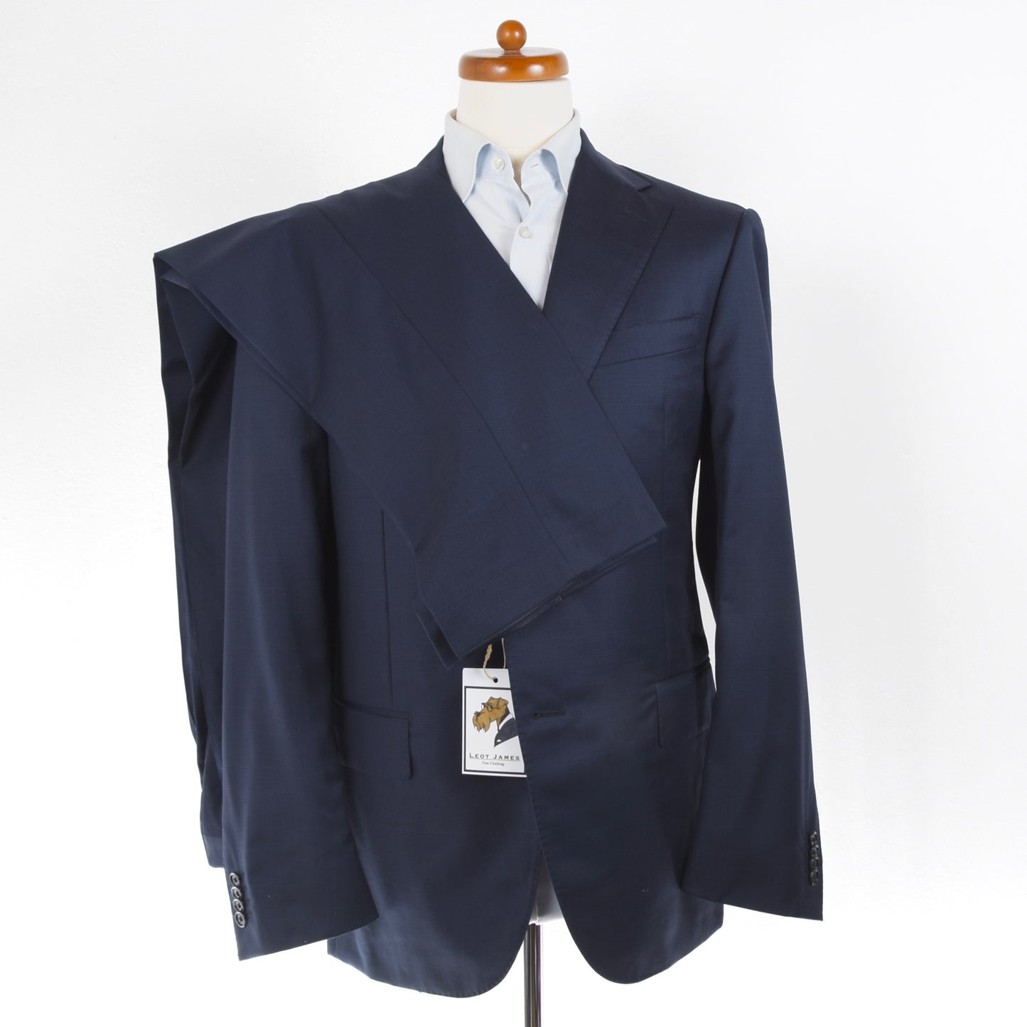 Corneliani Super 130s Wool Suit Size 52 - Navy Blue Prince of Wales