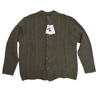 Lanamoden Salzburg Wool Cardigan Sweater - Green