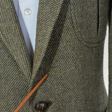 Laden Sie das Bild in den Galerie-Viewer, DAKS London Shetland Woll-Tweed-Jacke Größe 52 - Grün