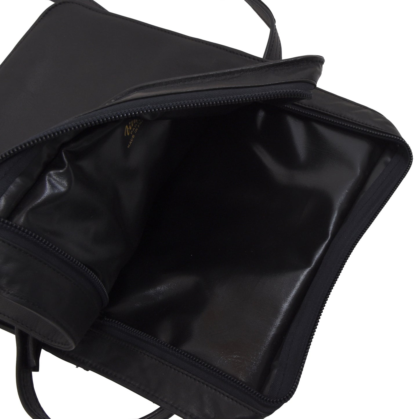 Vimar Paris Lightweight Leather Bag - Black
