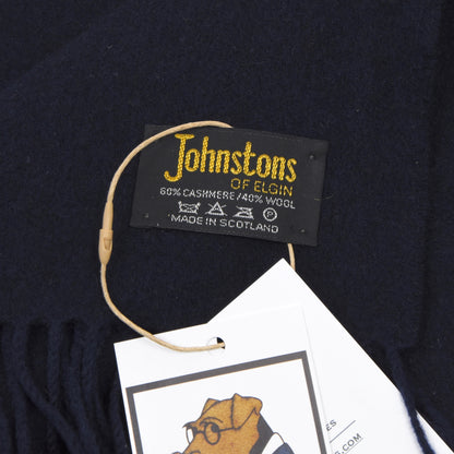 Johnstons of Elgin 60/40 Kaschmir/Wollschal - Marineblau