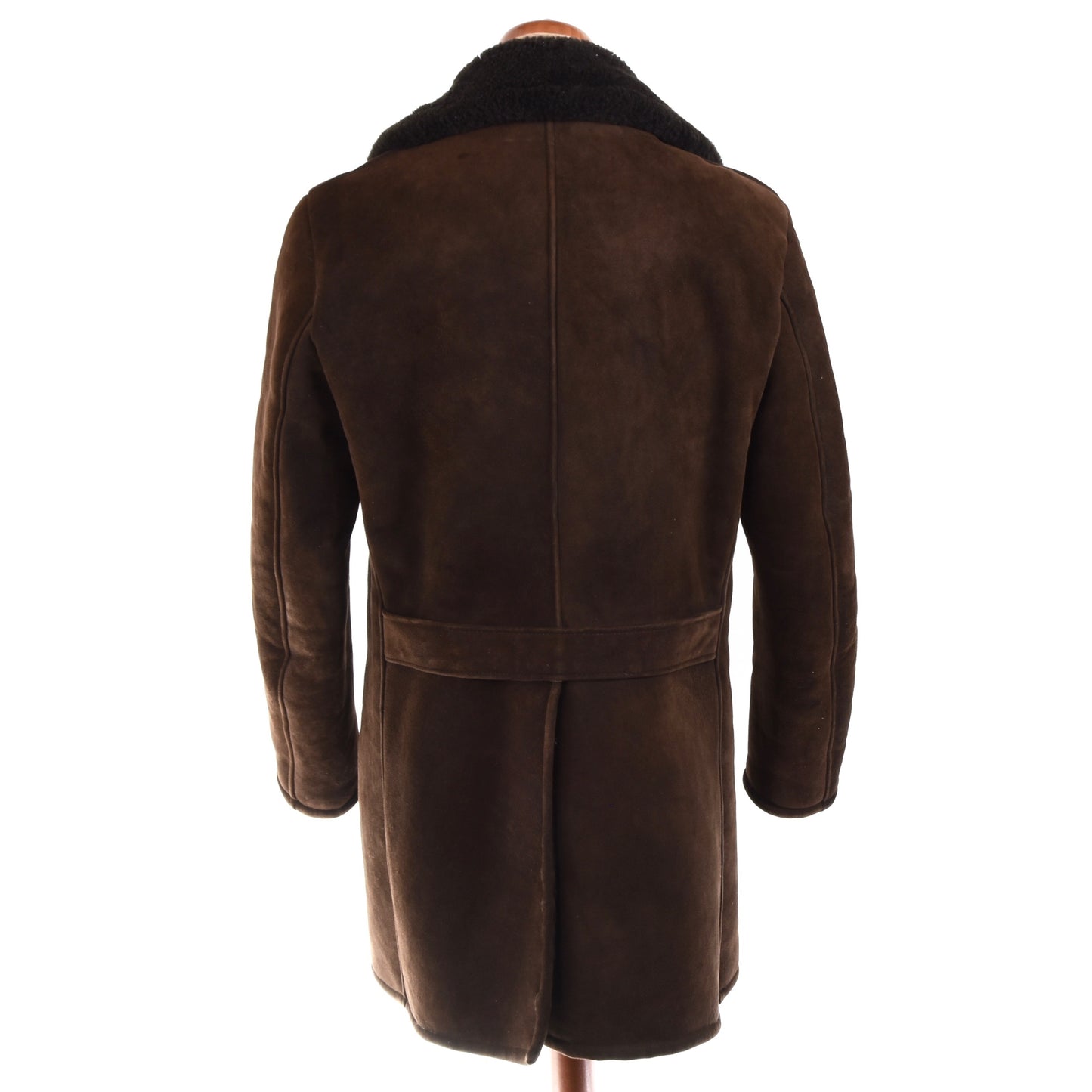 Suede & Leathercraft Limited Shearling Coat Size UK38 - Brown