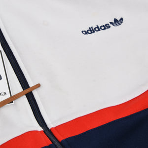 Vintage 80er Jahre Adidas Trainingsanzug Größe D8 - rot, weiß, Marine