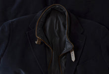 Laden Sie das Bild in den Galerie-Viewer, Massimo Dutti Coat Zip Out Collar Größe 56 Slim - Navy