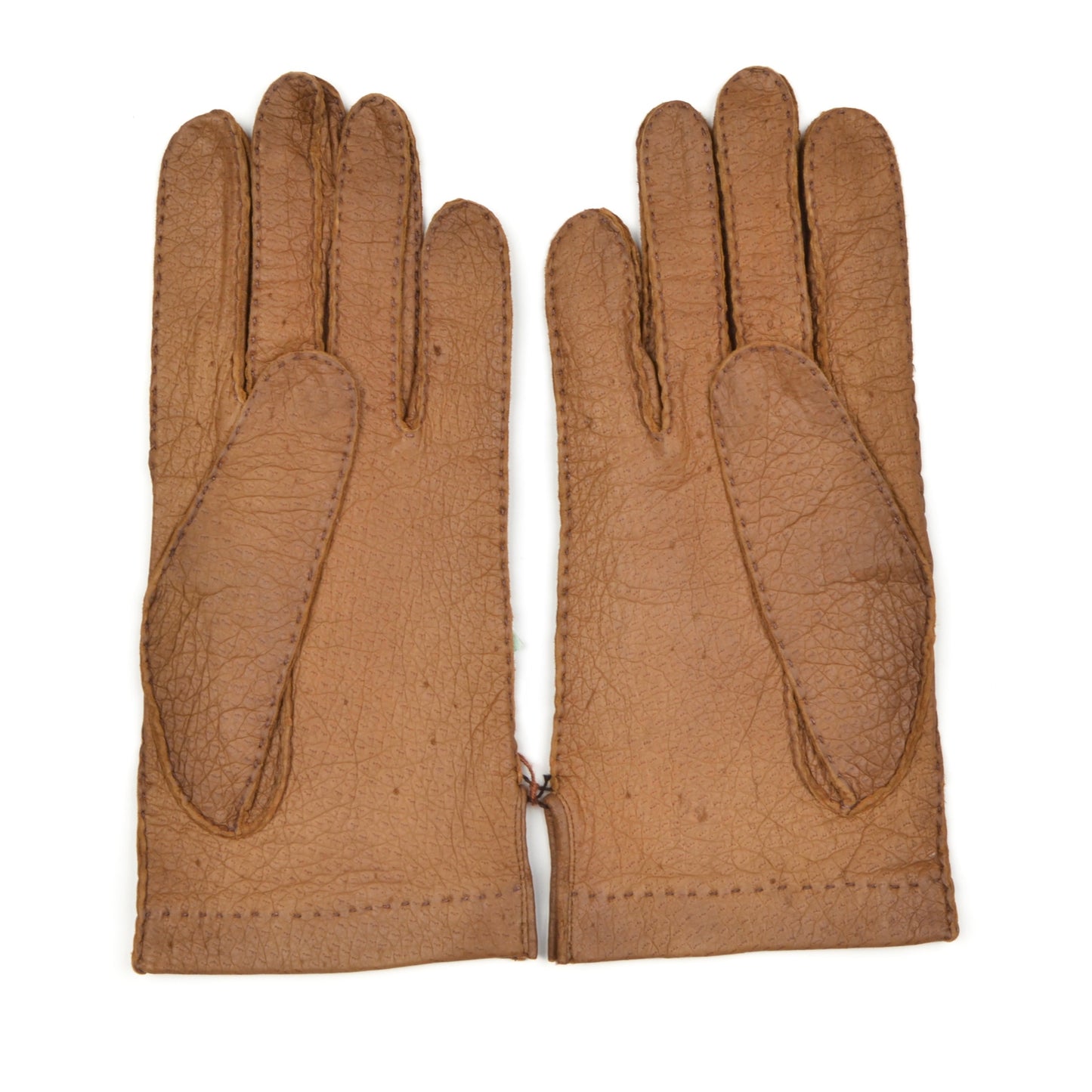 Ungefütterte Peccary-Handschuhe Größe 8 1/2 - Hellbraun