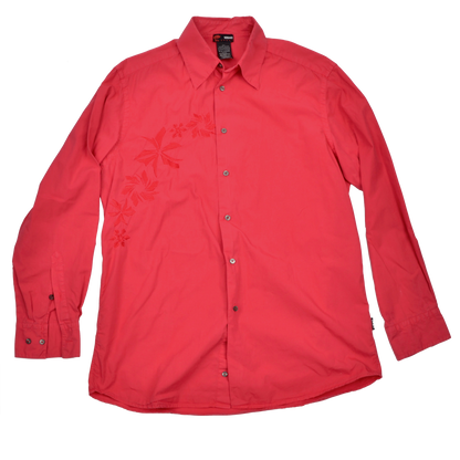 Vintage Versace Sport Embroidered Shirt - Red