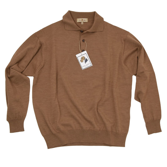 Ermenegildo Zegna Polo Pullover Größe L/52 - Braun