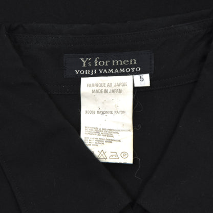 Vintage Y's Yohji Yamamoto AW 2000 Rayon Hemd, Größe 5 - Schwarz