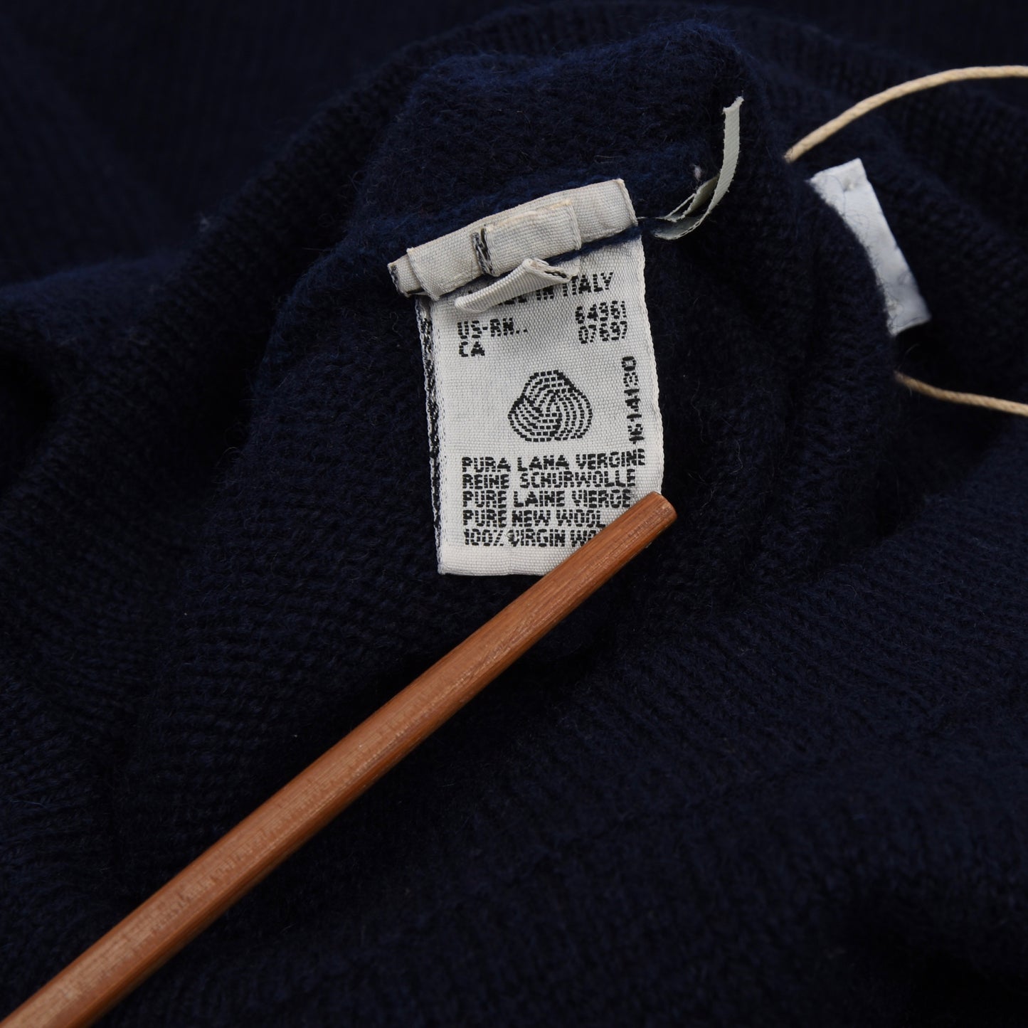 Vintage Benetton Shetland Wool Sweater Size M - Navy Blue