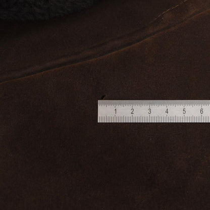 Suede &amp; Leathercraft Limited Shearling Mantel Größe UK38 - Braun