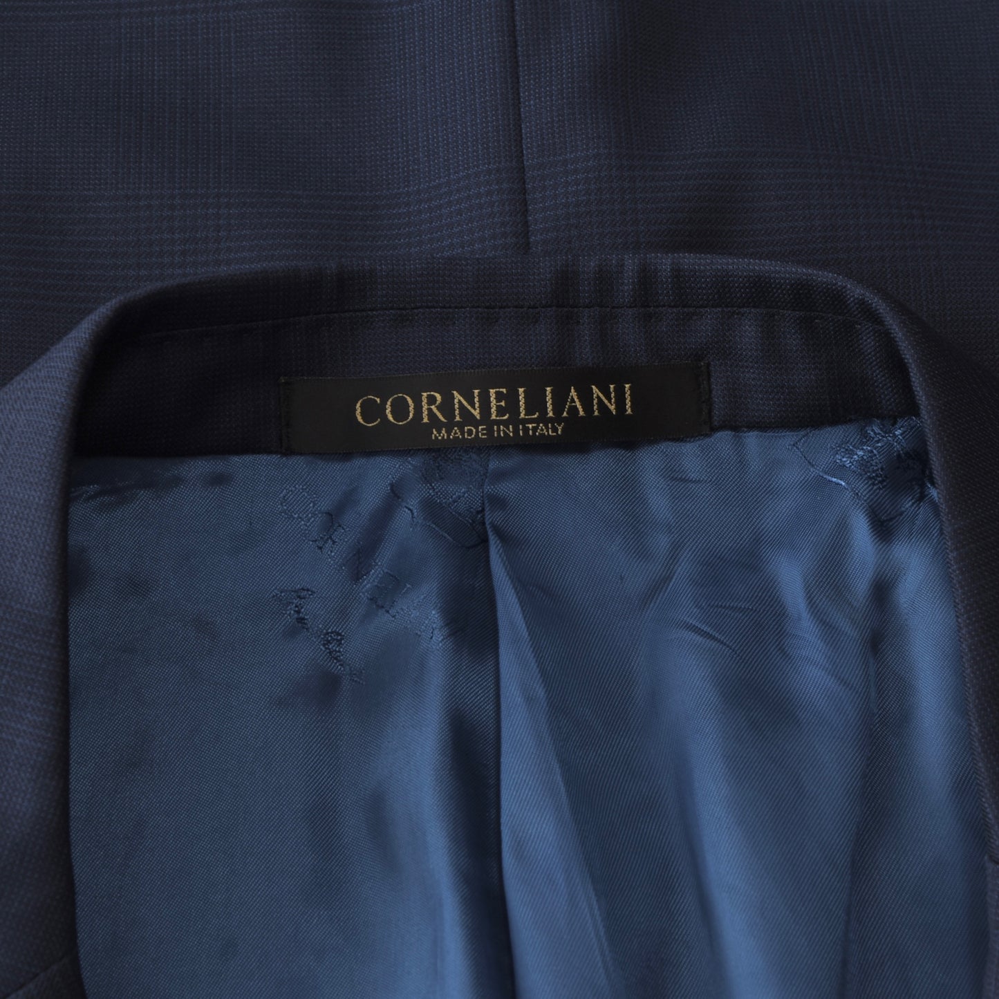 Corneliani Super 130s Wool Suit Size 52 - Navy Blue Prince of Wales