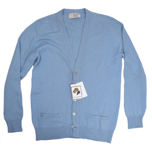 Vintage Pringle of Scotland Cashmere Cardigan/Sweater Size 107cm/42" - Blue