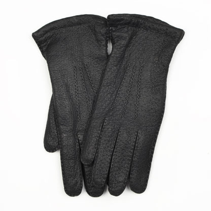 Wool-Lined Peccary Gloves Size 8 1/4 - Anthracite