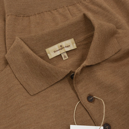 Ermenegildo Zegna Polo Pullover Größe L/52 - Braun