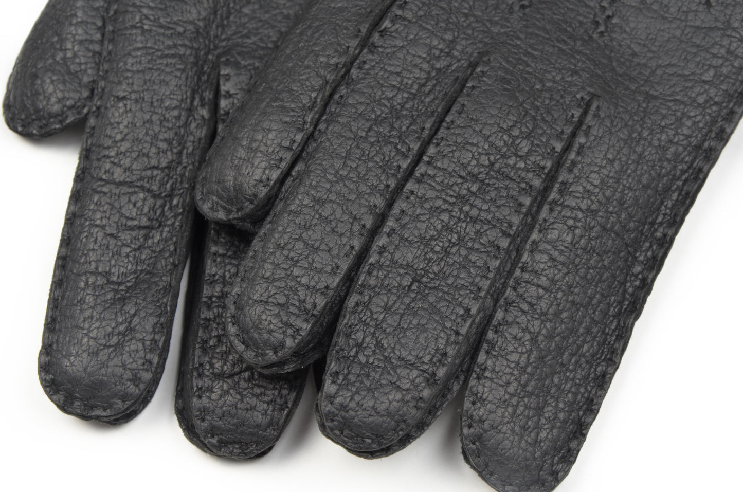Mit Wolle gefütterte Peccary-Handschuhe Größe 8 1/4 - Anthrazit