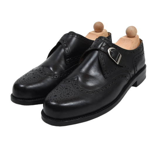 Ludwig Reiter Shell Cordovan Single Monk Shoes Size 10 1/2 - Black