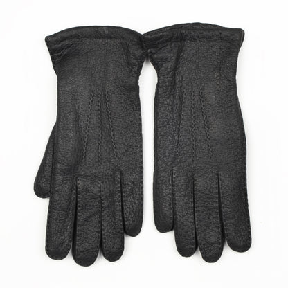 Wool-Lined Peccary Gloves Size 8 1/4 - Anthracite