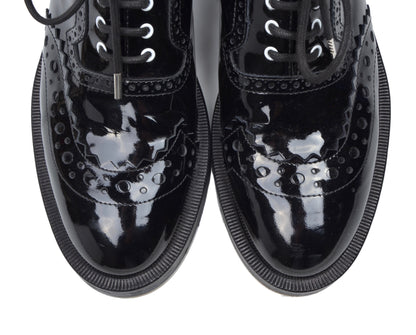 Kris van Assche Patent Leather Shoes Brogues Plus Size 40 - Black
