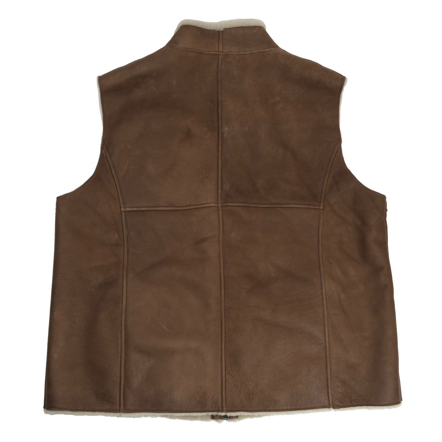 Butter-Soft Shearling Vest Size - Brown