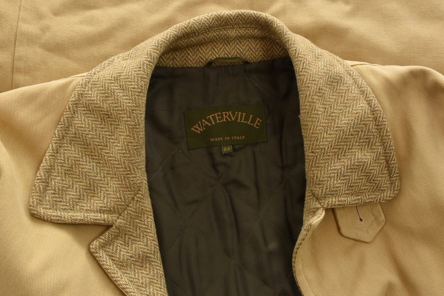 Waterville Canvas-Jacke mit Tweed-Besatz Größe 52 - Hellbraun