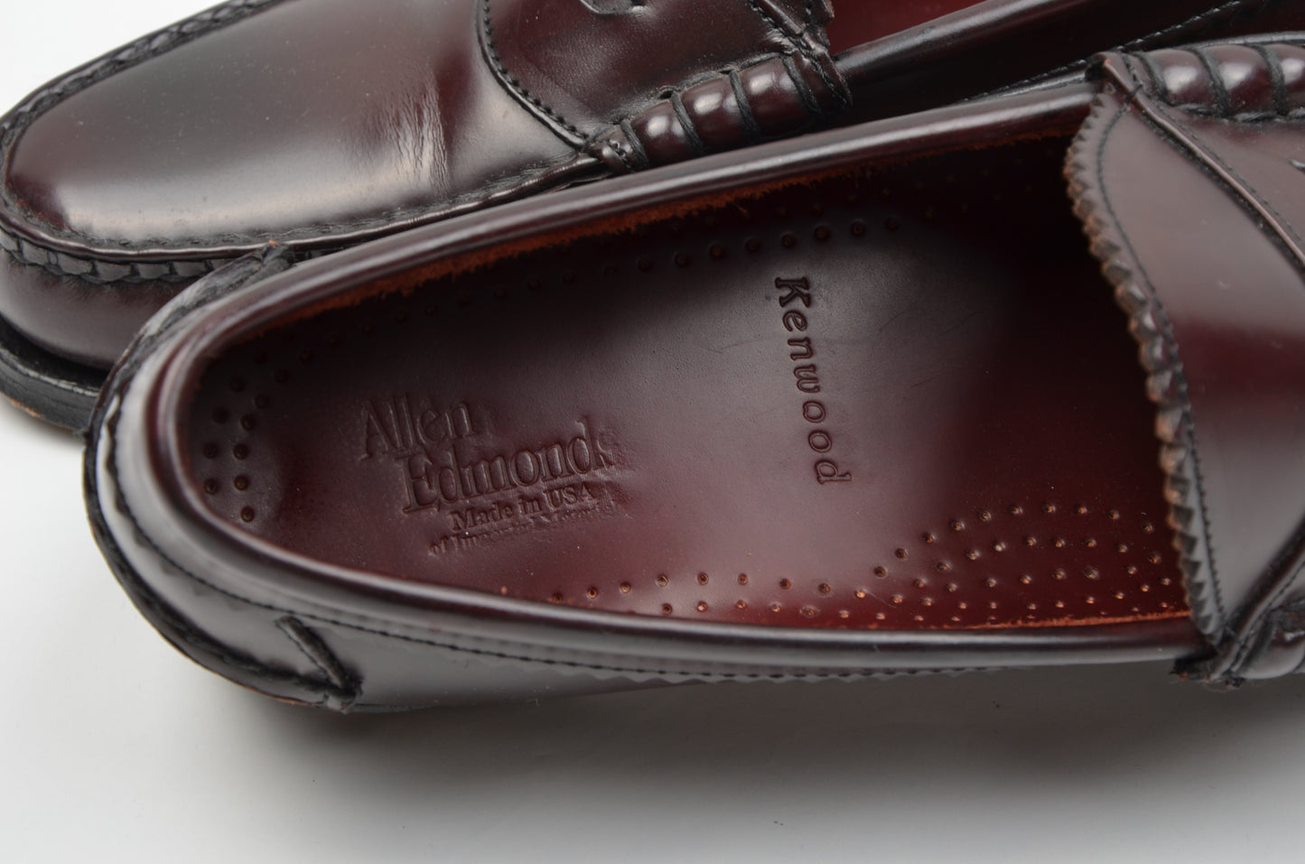 Allen Edmonds Kenwood Loafers Size 8.5 E - Burgundy