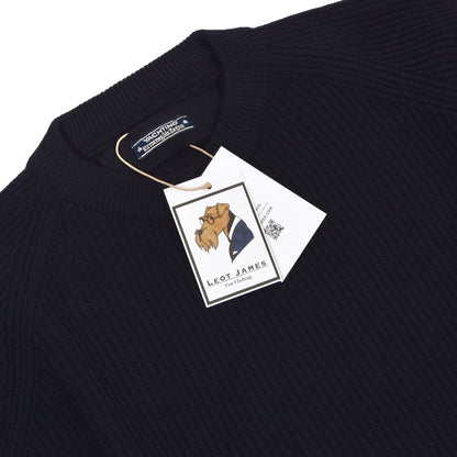 Ermenegildo Zegna Yachting Thick Wool Sweater Size XL - Navy Blue