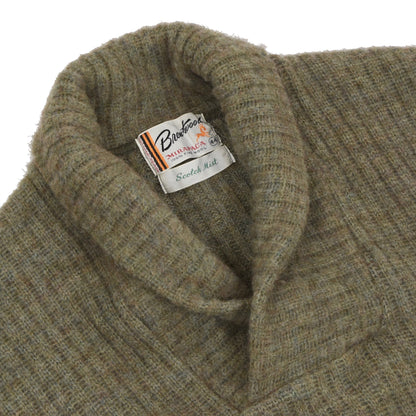 Vintage Brentwood Schalkragen Wolle Pullover Größe US/UK 44 - Moosgrün