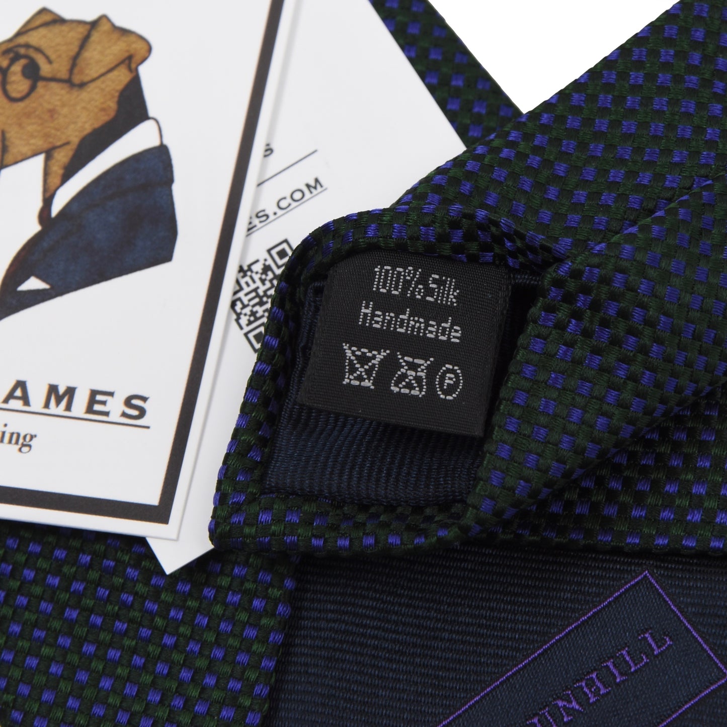 Alfred Dunhill Silk Tie - Purple & Green