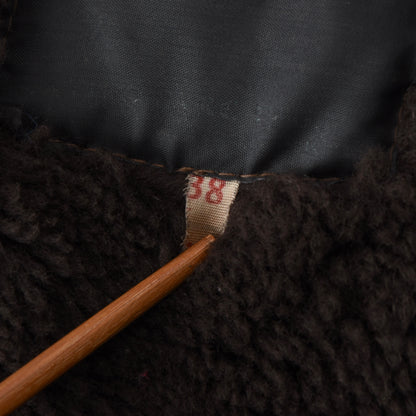 Suede &amp; Leathercraft Limited Shearling Mantel Größe UK38 - Braun