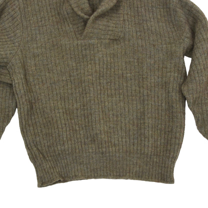 Vintage Brentwood Schalkragen Wolle Pullover Größe US/UK 44 - Moosgrün