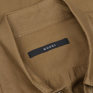 Gucci Leichtes Hemd Größe 39/15,5 - Hellbraun/Braun