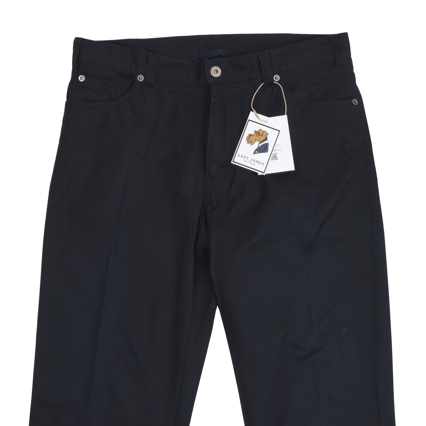 Brunello Cucinelli Cotton Pants Size 52 SHORT - Navy Blue