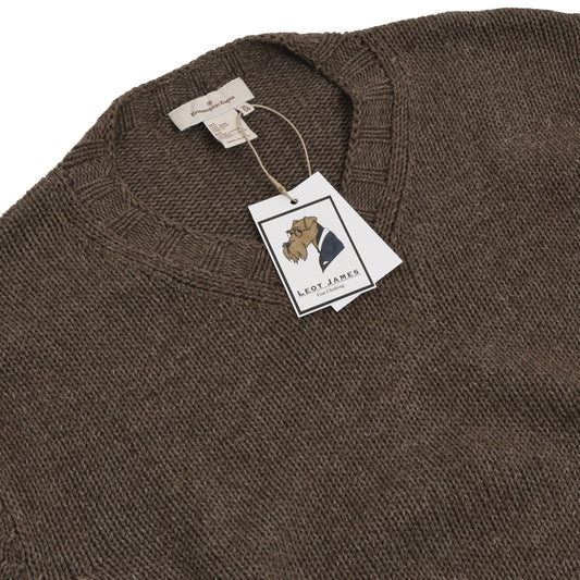 Ermenegildo Zegna Loose Knit Wool/Cotton Sweater Size M/50 - Cappuccino Brown