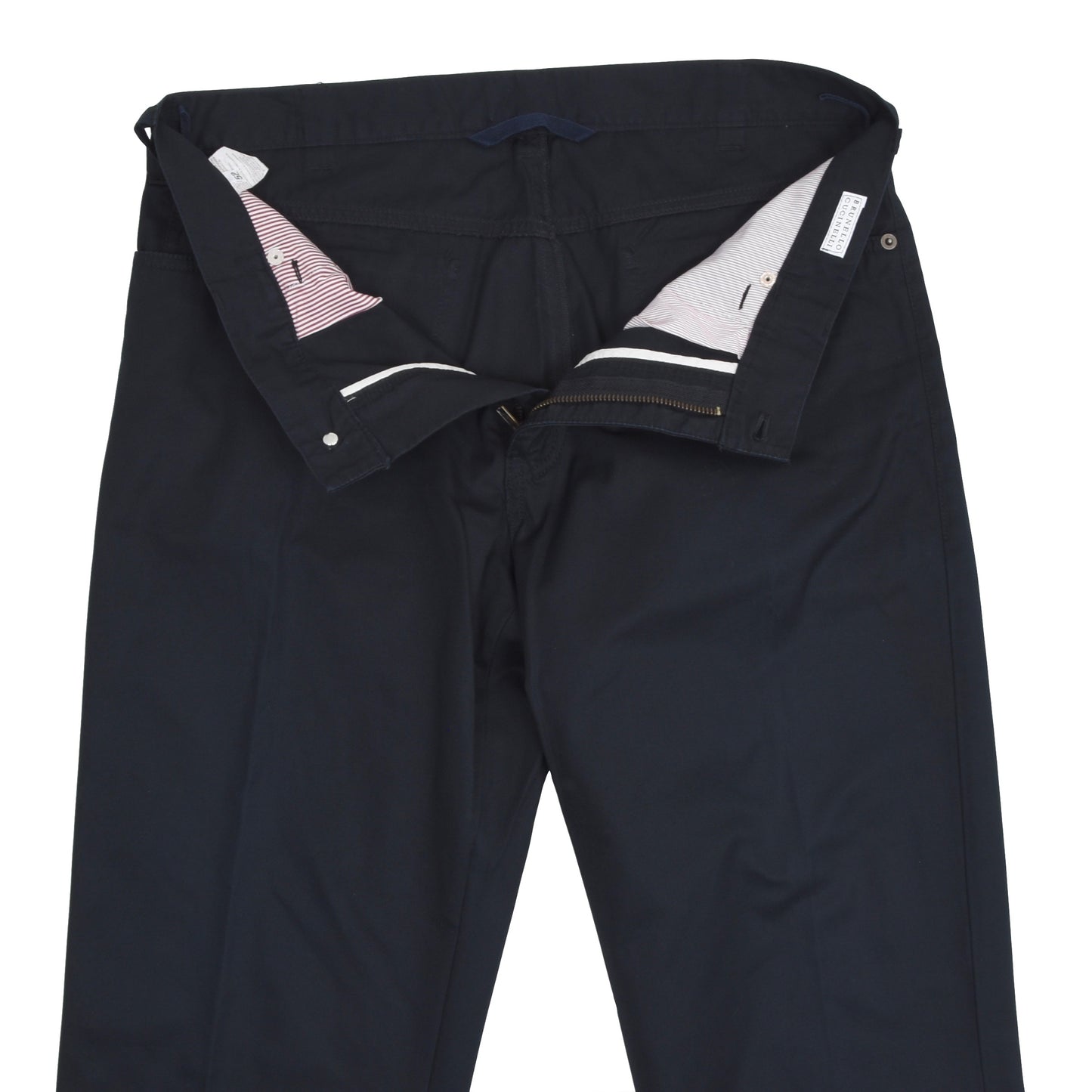 Brunello Cucinelli Cotton Pants Size 52 SHORT - Navy Blue