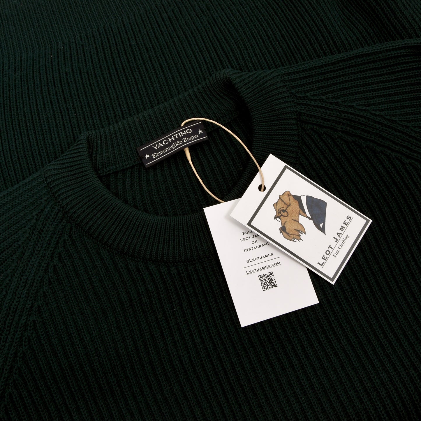 Ermenegildo Zegna Yachting Thick Wool Sweater Size L - Green