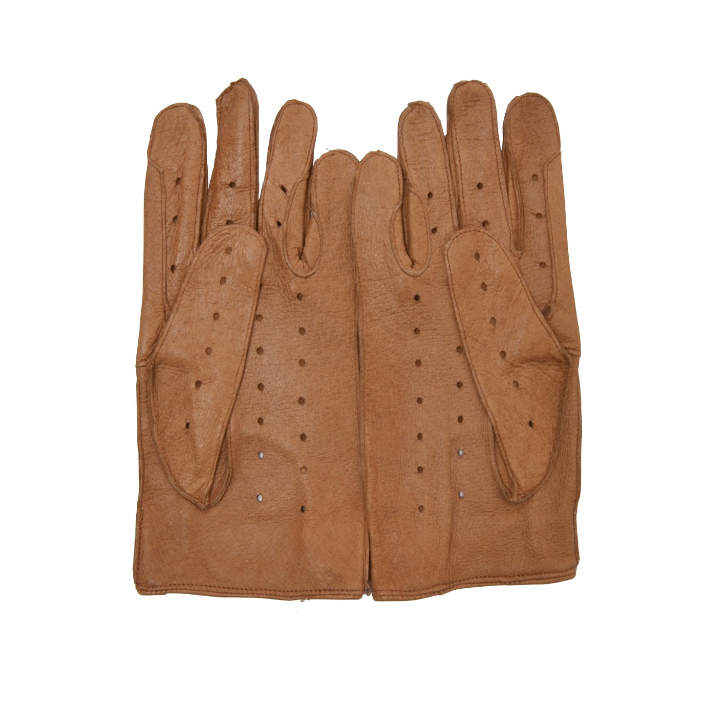 Unlined Leather Driving Gloves Size 8.5 - Tan