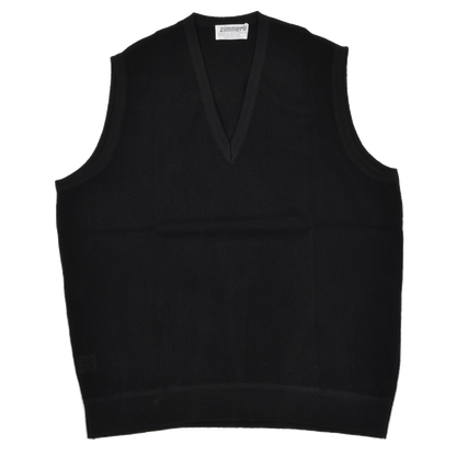 Zimmerli of Switzerland V-Neck Sweater Vest XL - Black