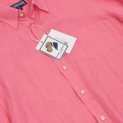 Vilebrequin Linen Shirt Size S ca. 56.5cm - Pink