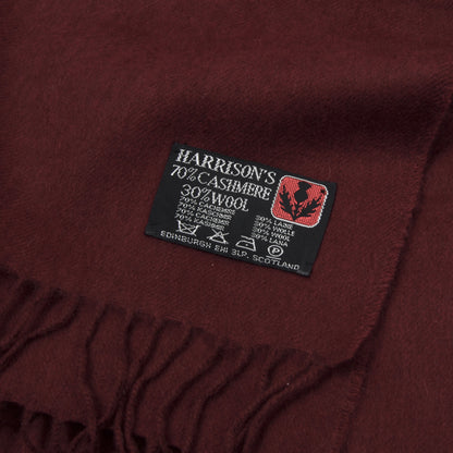 Harrison's 70/30 Cashmere/Wool Scarf - Burgundy