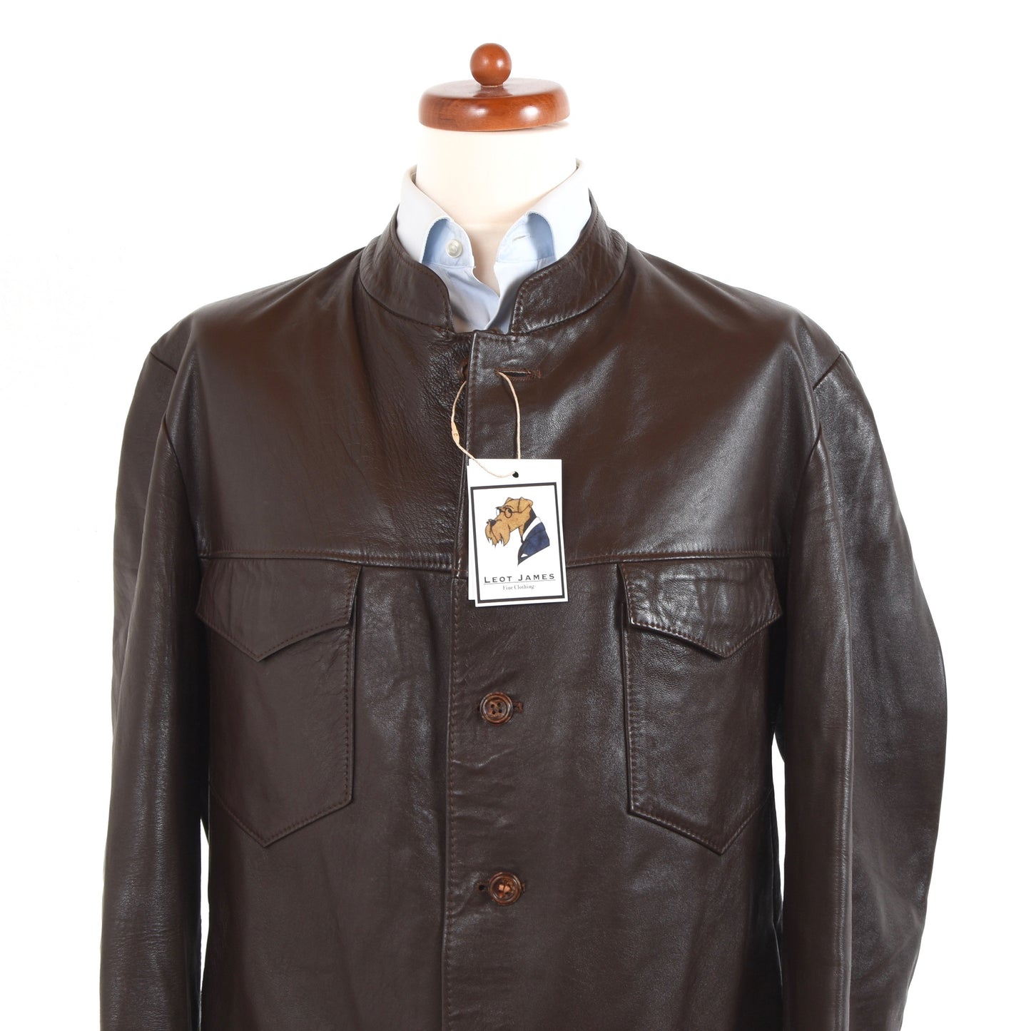 Classic Vintage Leather Jacket - Brown