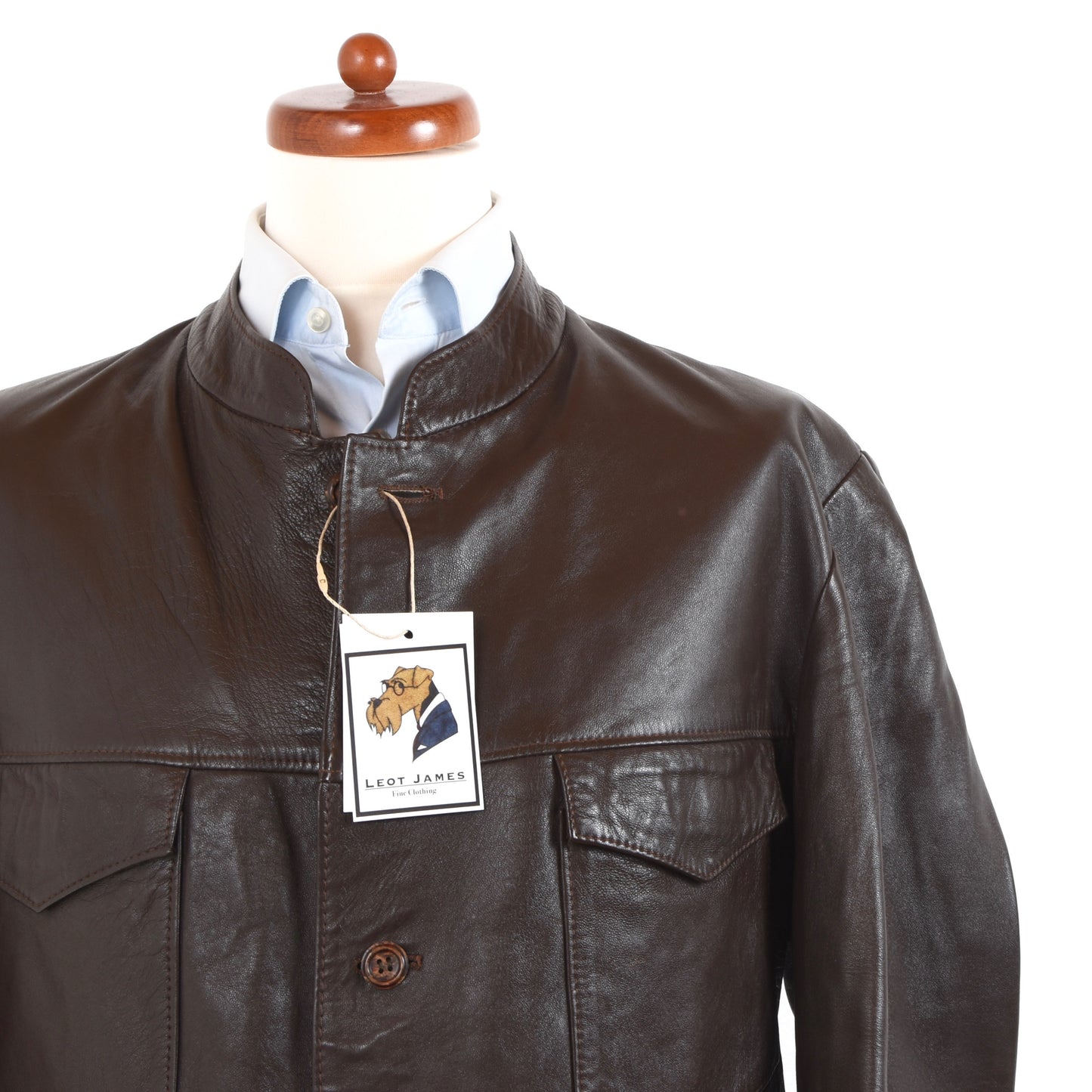 Classic Vintage Leather Jacket - Brown