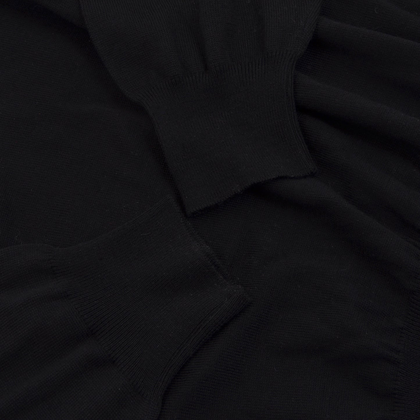 Gran Sasso V Neck Wool Sweater Size 56 - Black