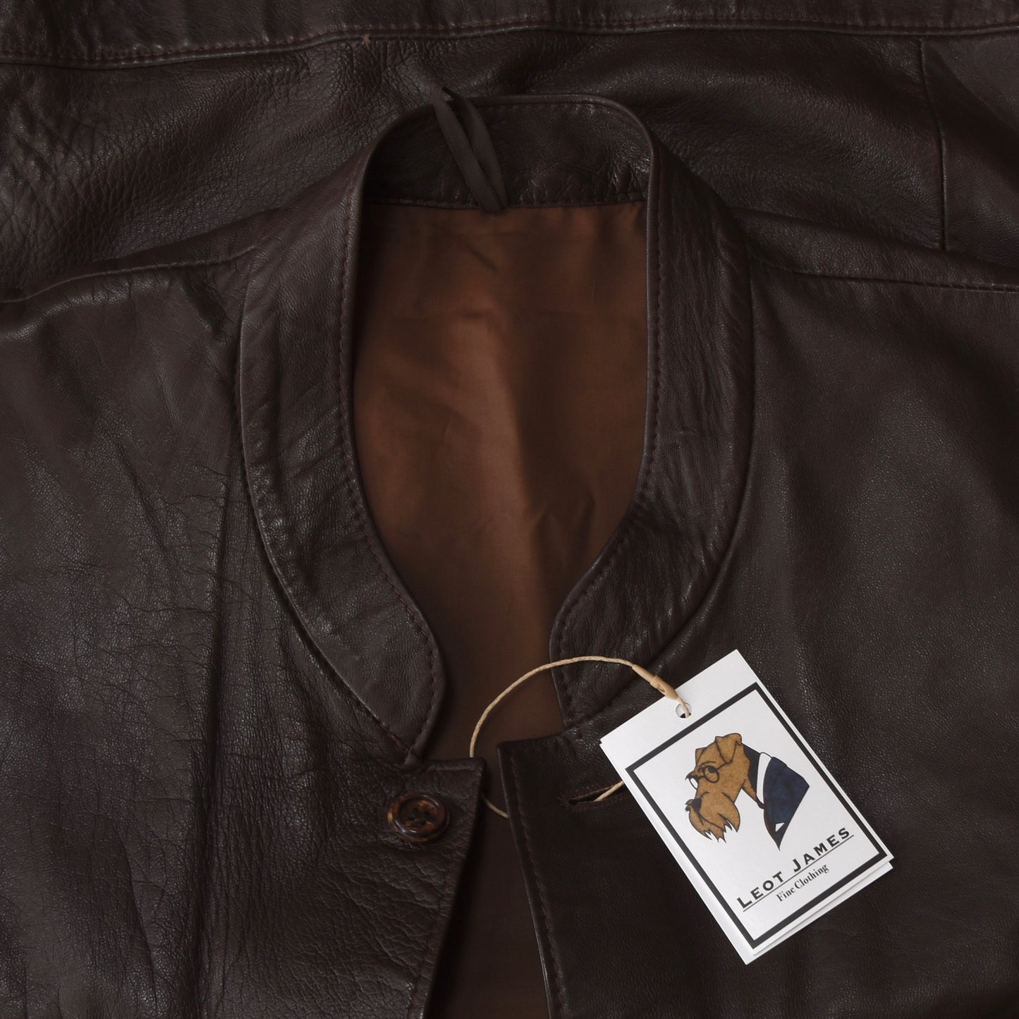 Classic Vintage Leather Jacket - Brown