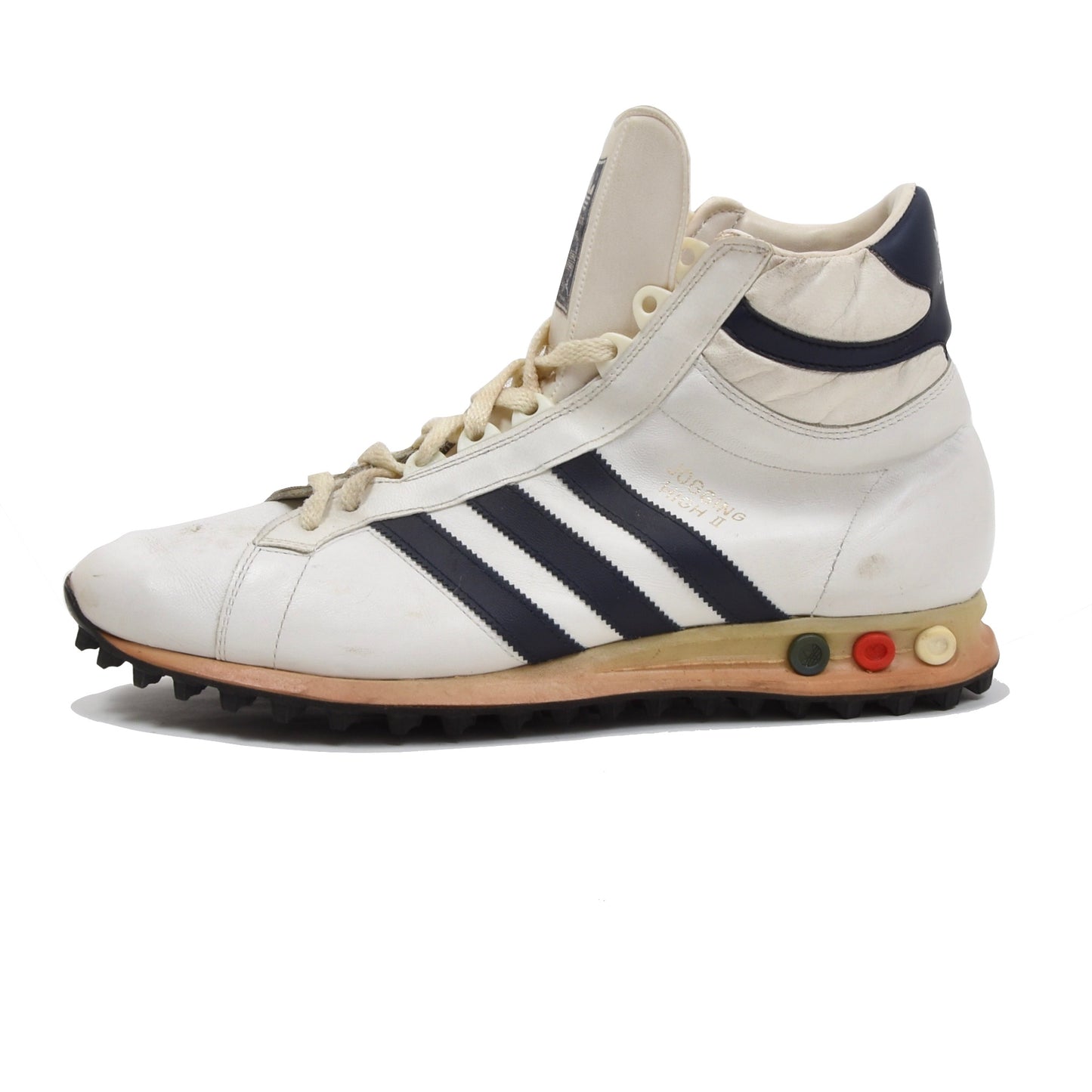 Vintage Adidas Jogging High Sneakers Size 9 - White/Navy
