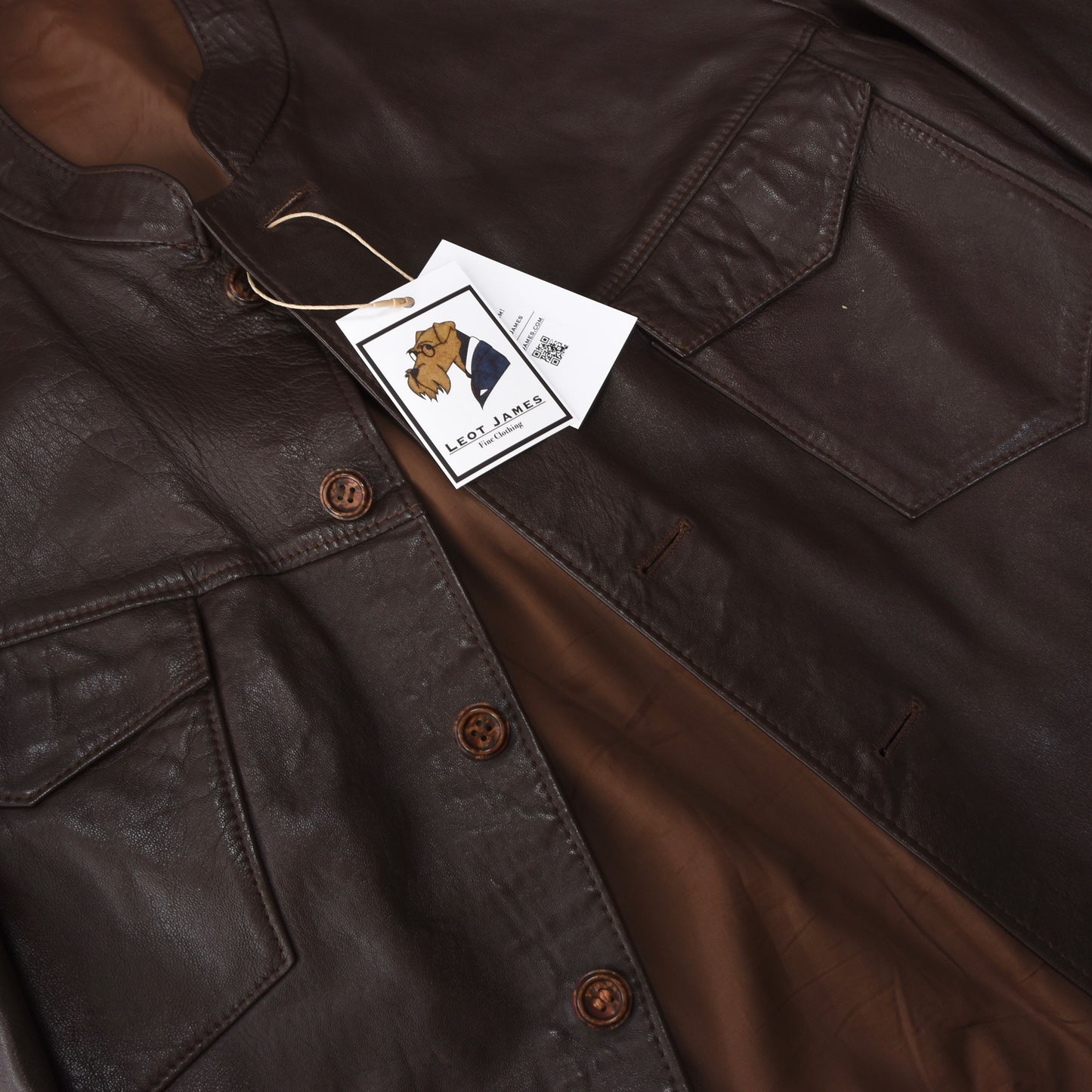 Classic Vintage Leather Jacket - Brown