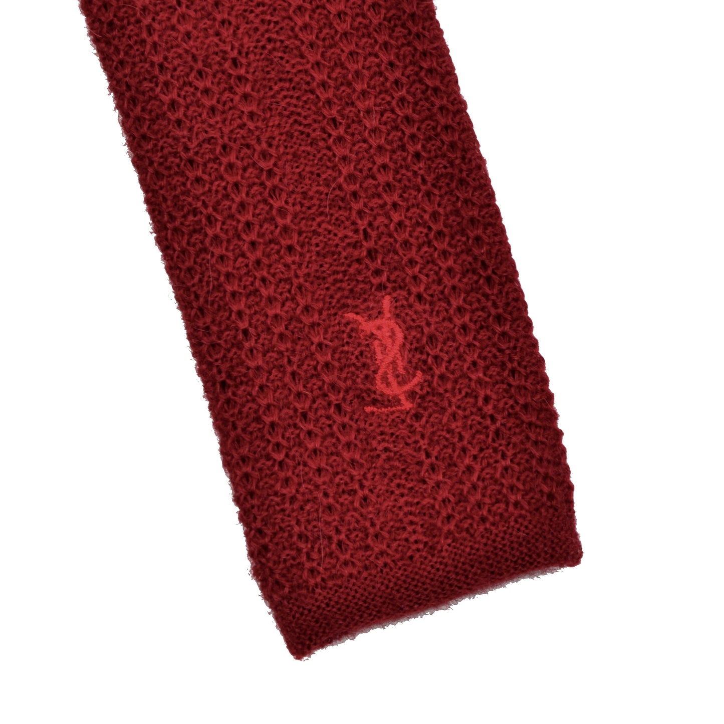 YSL Knit Wool & Alapaca Tie - Red