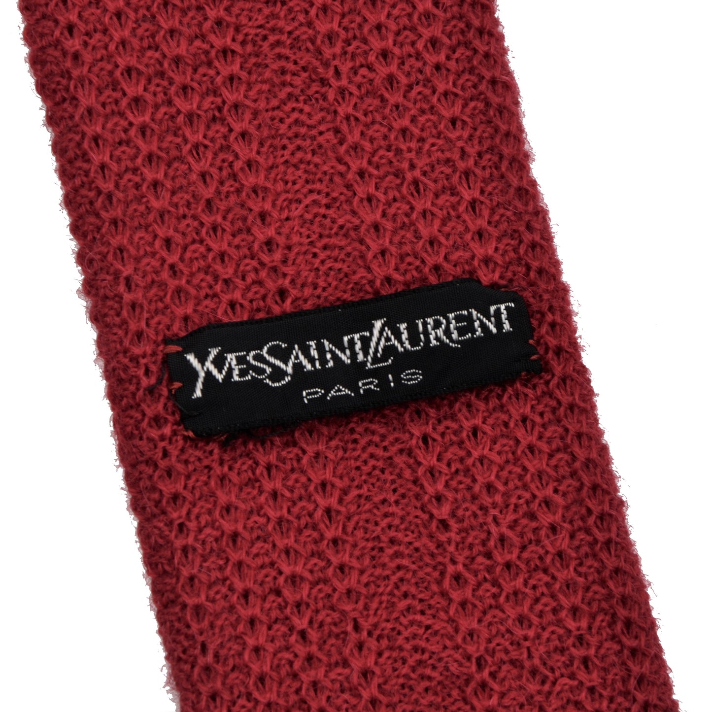 YSL-Krawatte aus gestrickter Wolle und Alapaca - Rot