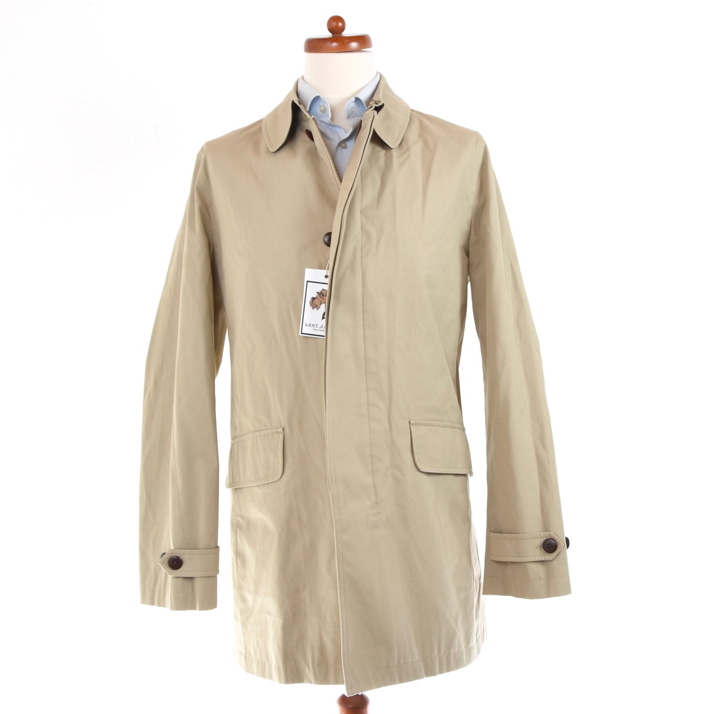 Brooks Brothers Cotton Jacket/Trench Size M - Beige