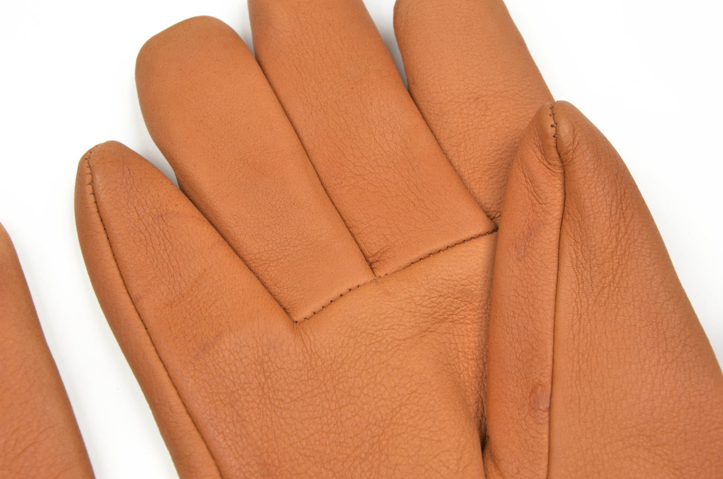 Lined Chamois/Goat Leather Gloves Size 8 - Whiskey